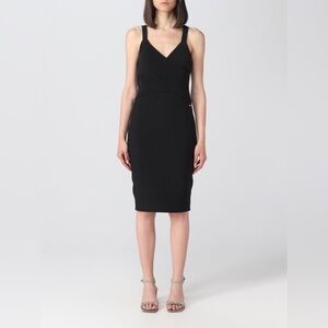 Armani Exchange | Black Mini Wrap Zip Up Dress | Sz L